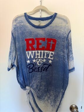 Bella Canvas Blue and White Tie-Dye Tee